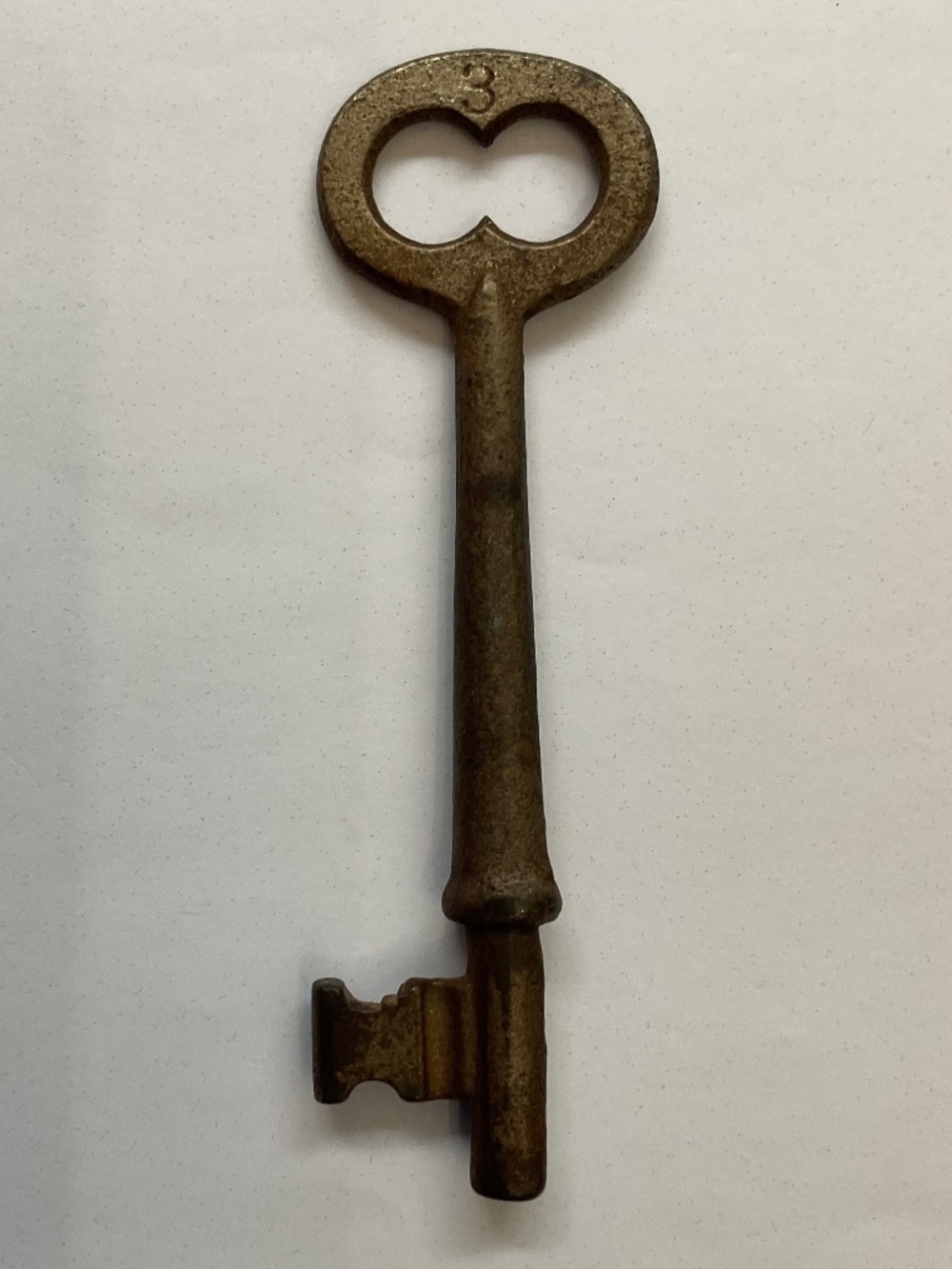 Antique Cast Iron Solid Barrel 3” Key